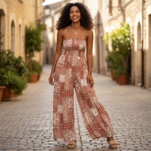 Pie in the Sky Chic Patchwork Jumpsuit